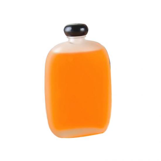 square glass juice bottle with screw lid